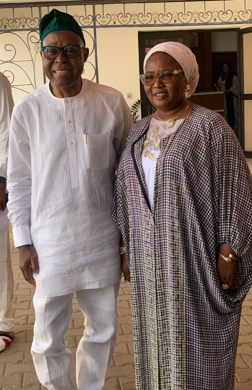 Dr. Muhammed Mustafa Lecky (HSRC Chairperson) with Folasade Tinubu-Ojo, Iyaloja General of Nigeria